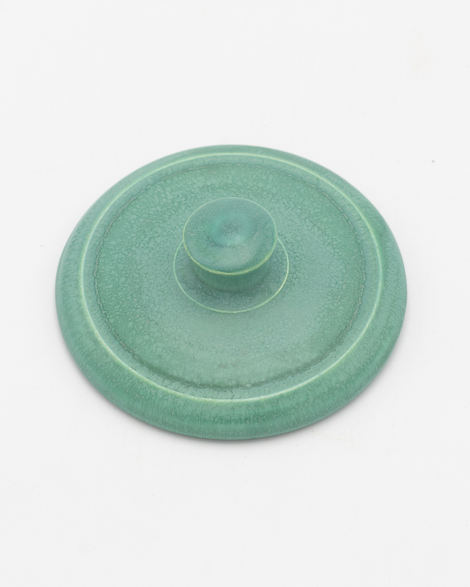 Calla Lily Large Lidded Urn in Seaspray Blue - Ephraim Pottery - Image 6