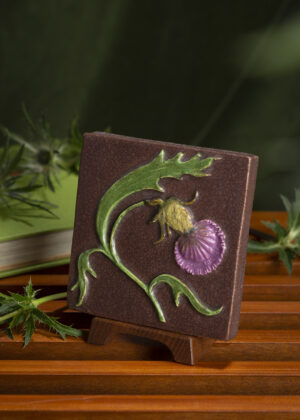 Highland Thistle Tile - Ephraim Pottery
