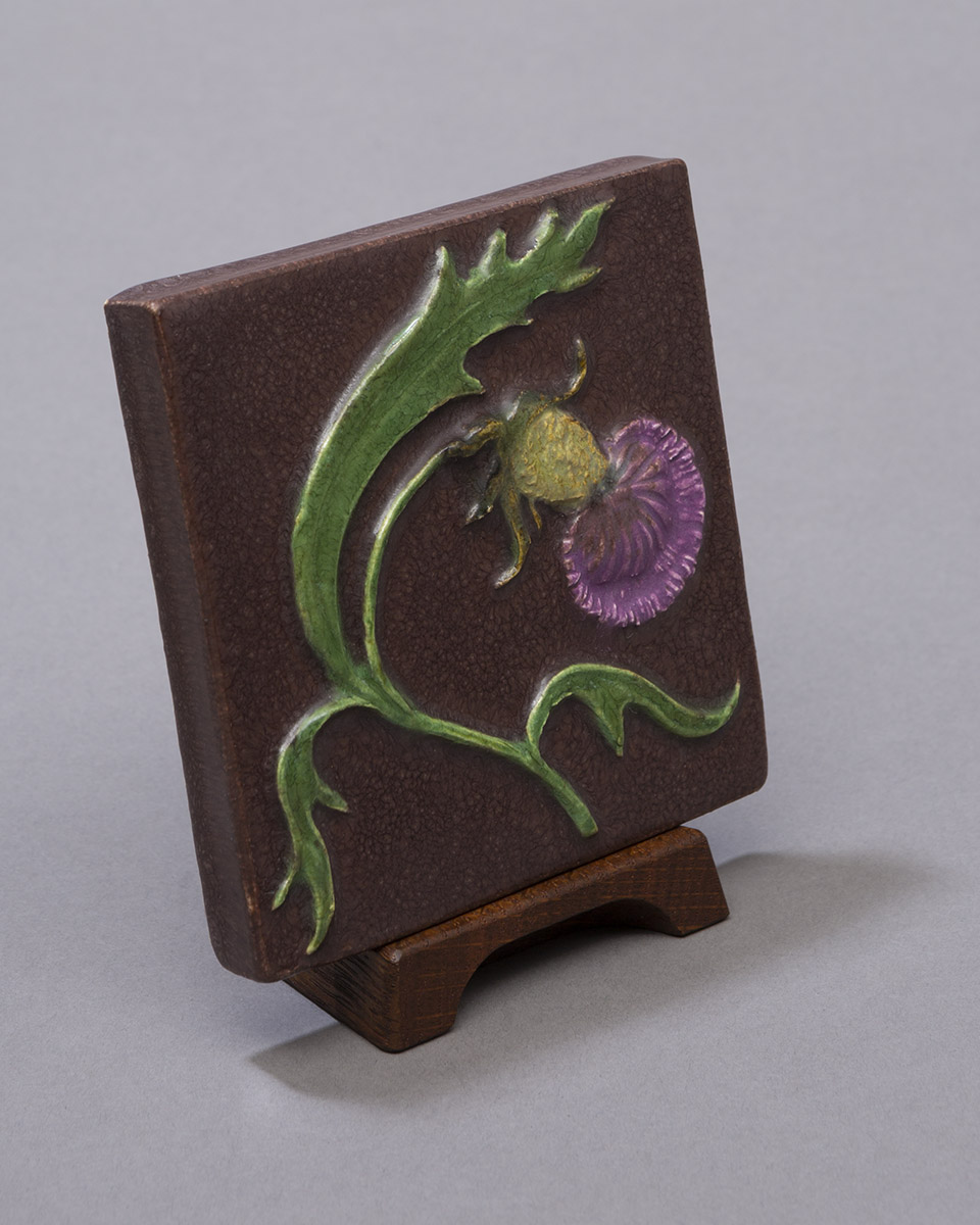 Highland Thistle Tile - Ephraim Pottery - Image 2
