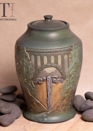 Bridge Mausoleum Lidded Urn - Ephraim Pottery