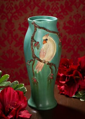 Cardinal Large Lidded Urn - Female - Ephraim Pottery